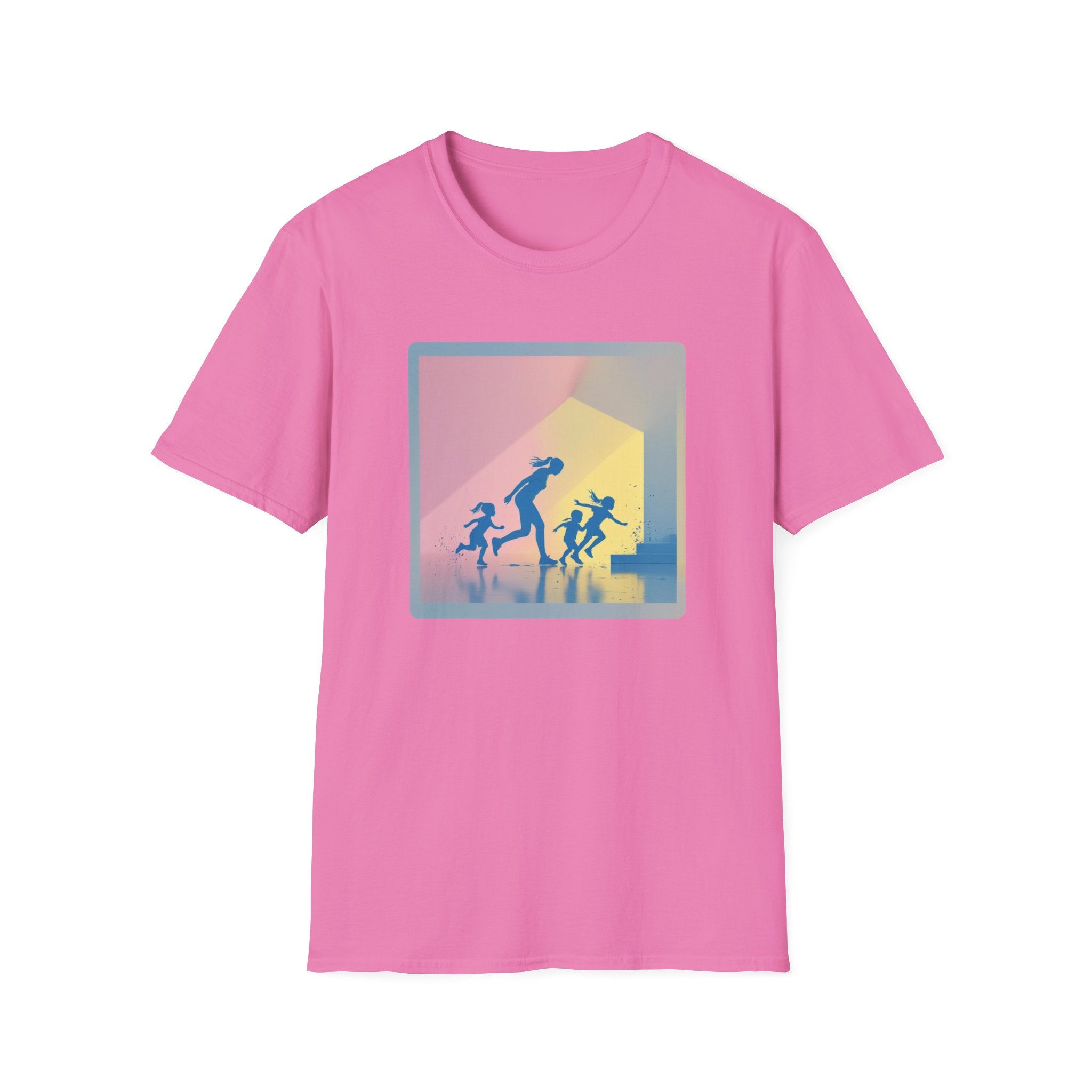 Silhouette Of Mum Chasing Kids