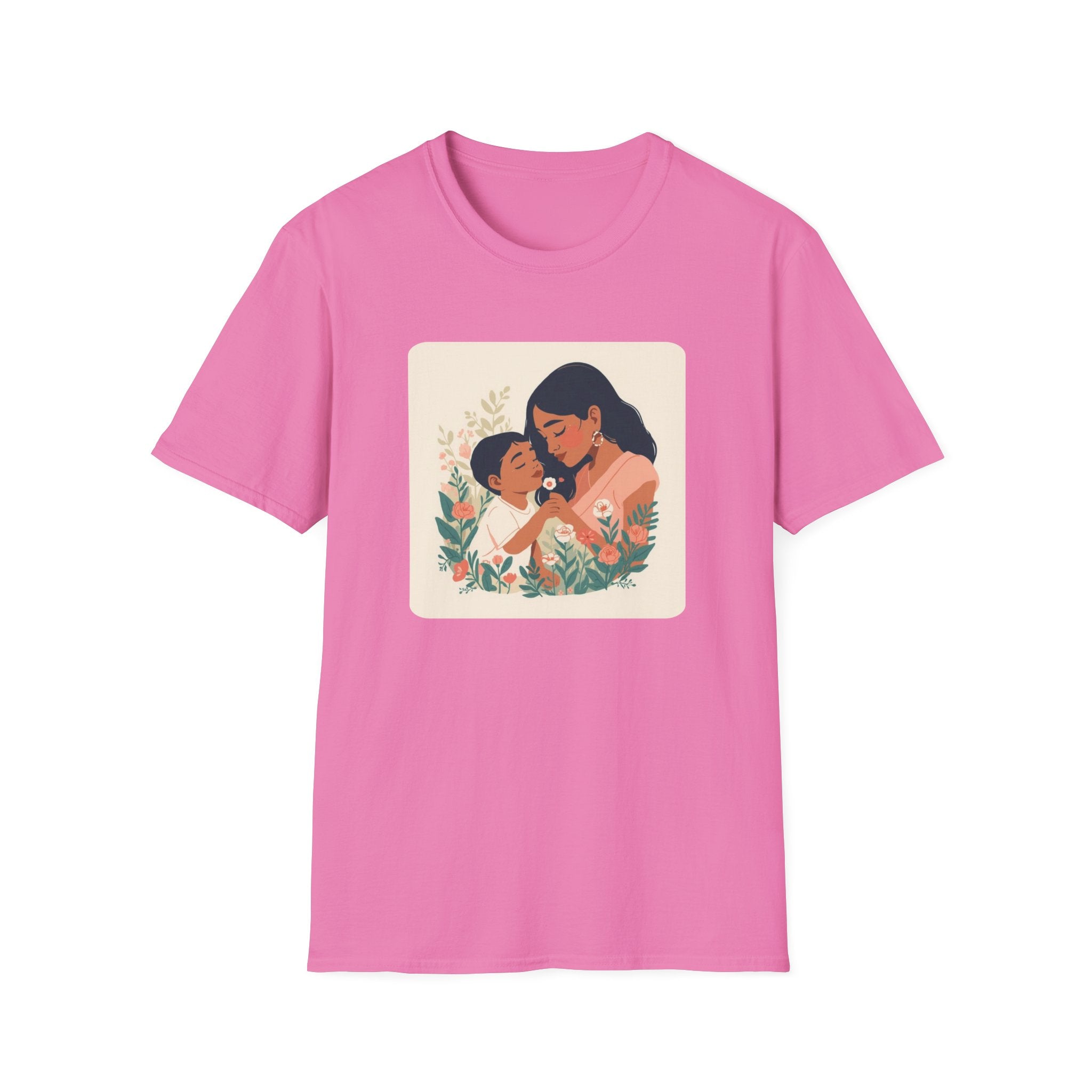 Mother And Child With Flowers