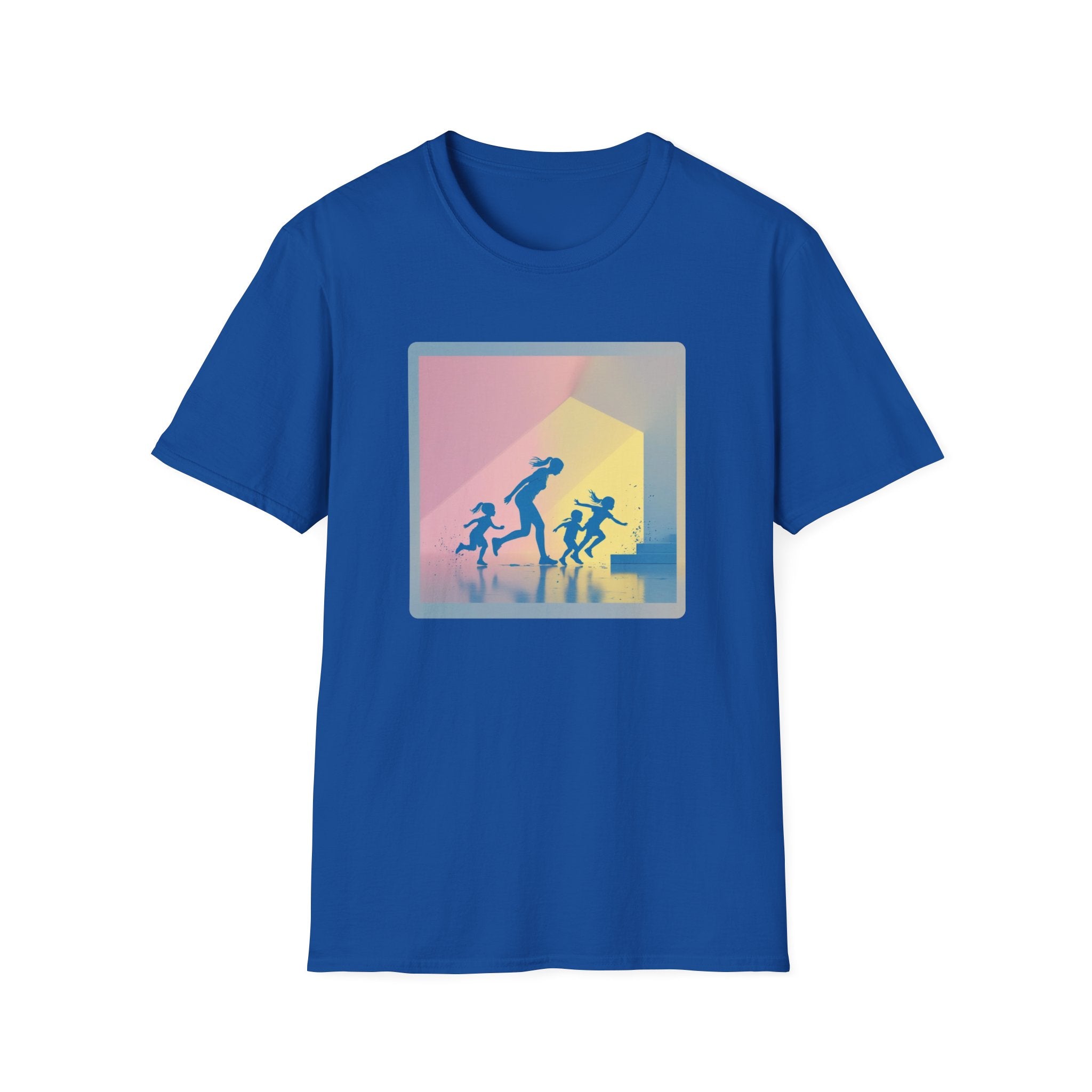 Silhouette Of Mum Chasing Kids