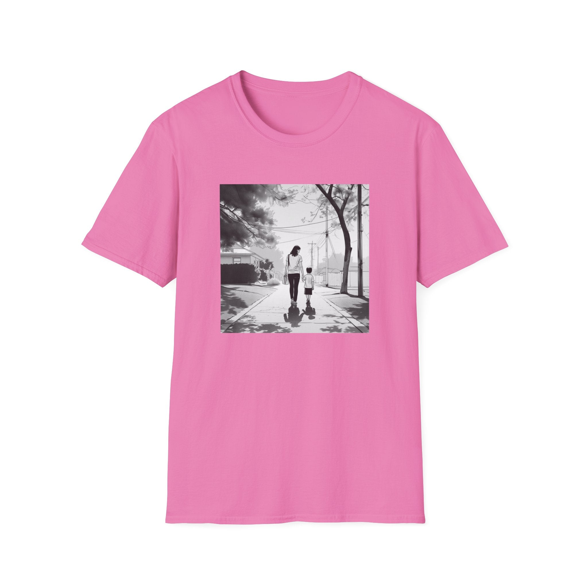 Mum And Child Walk Home