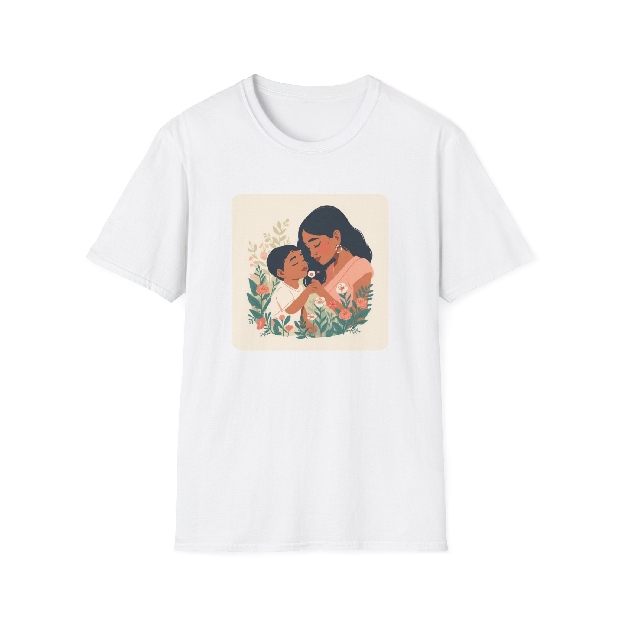 Mother And Child With Flowers