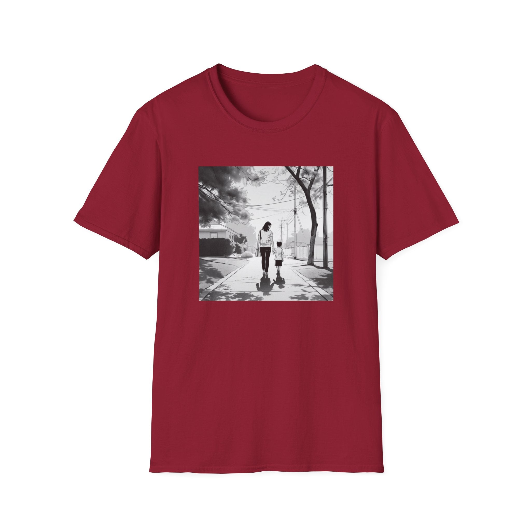 Mum And Child Walk Home
