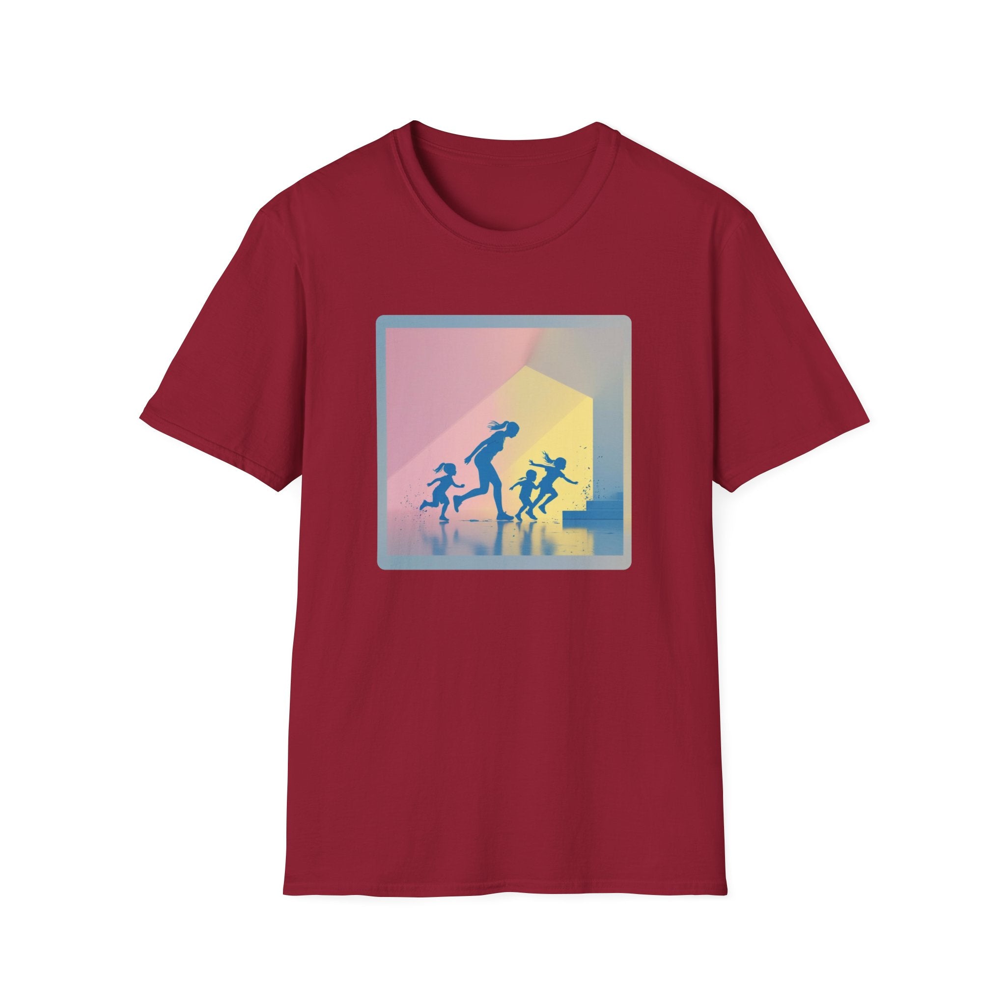 Silhouette Of Mum Chasing Kids