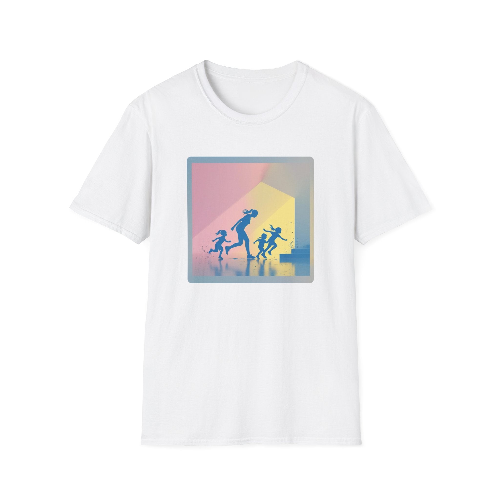 Silhouette Of Mum Chasing Kids