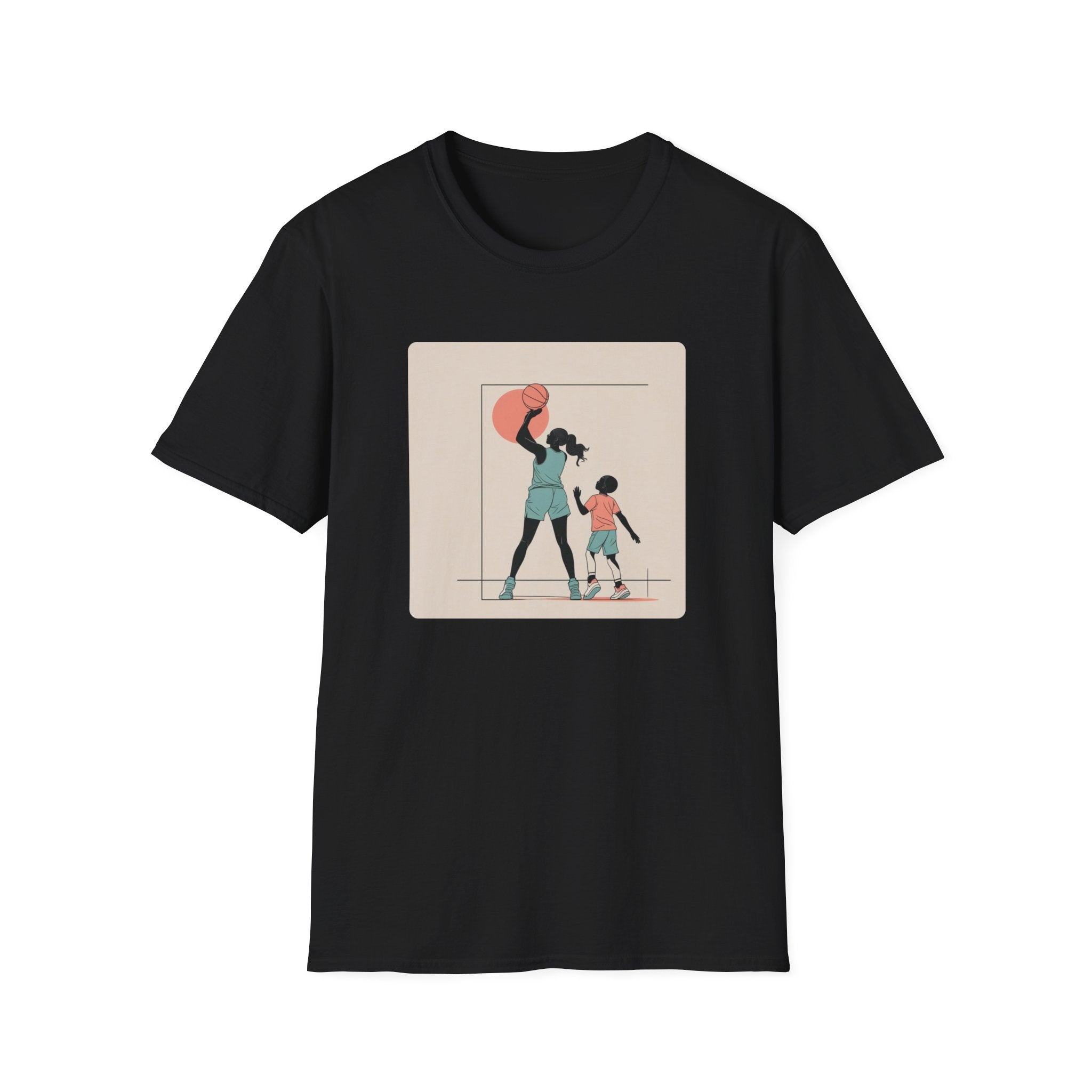 Mum And Child Play Basketball