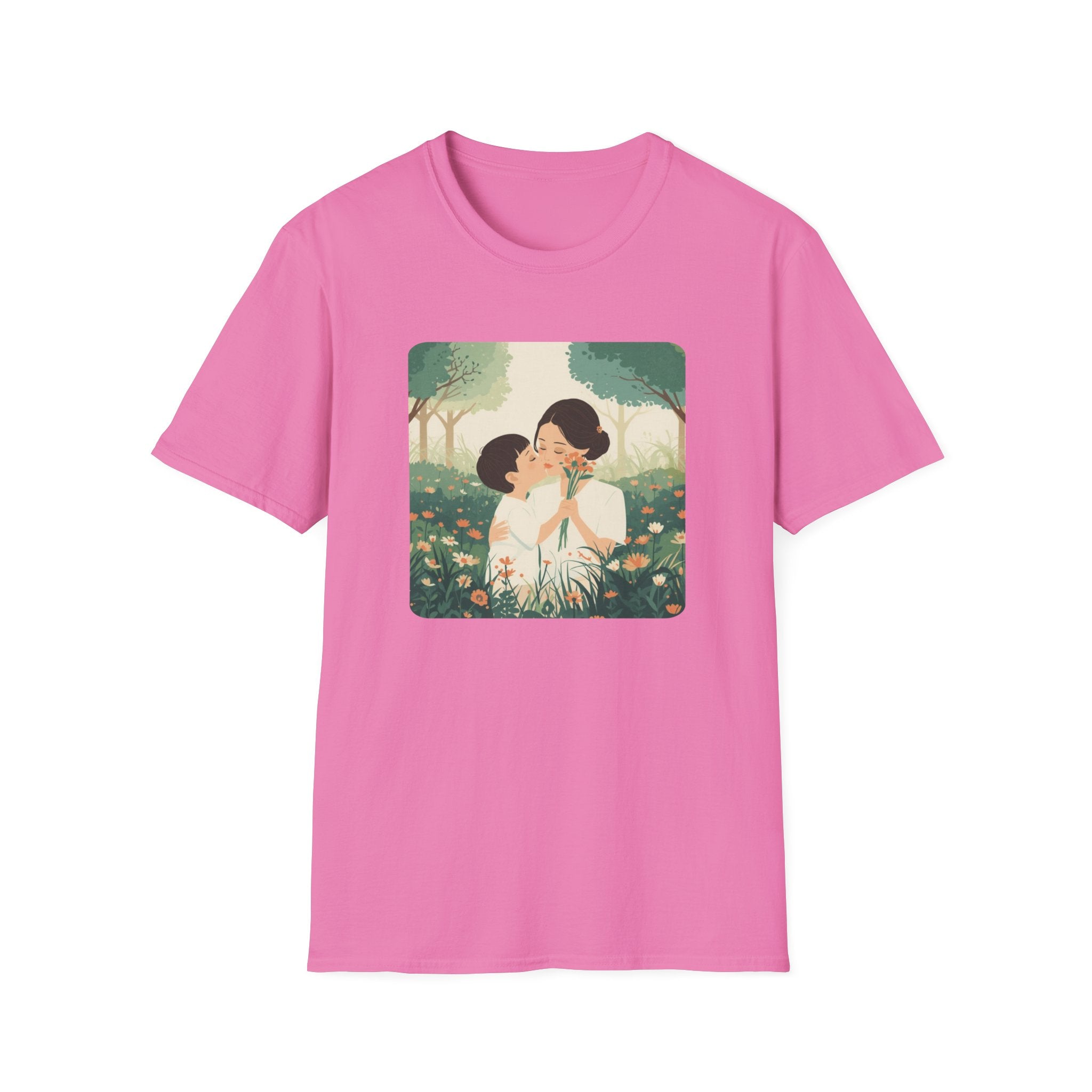 Mum And Child With Flowers