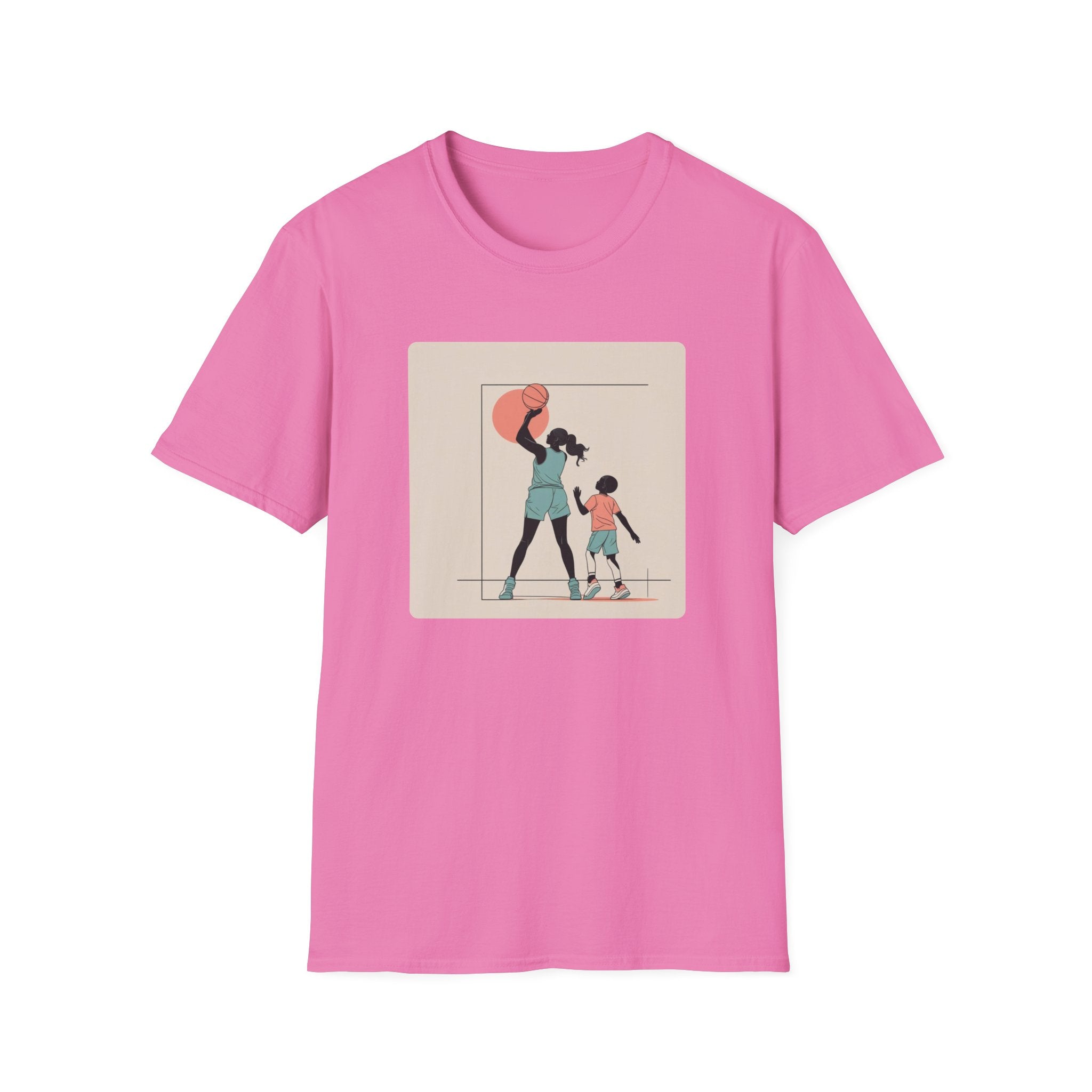Mum And Child Play Basketball