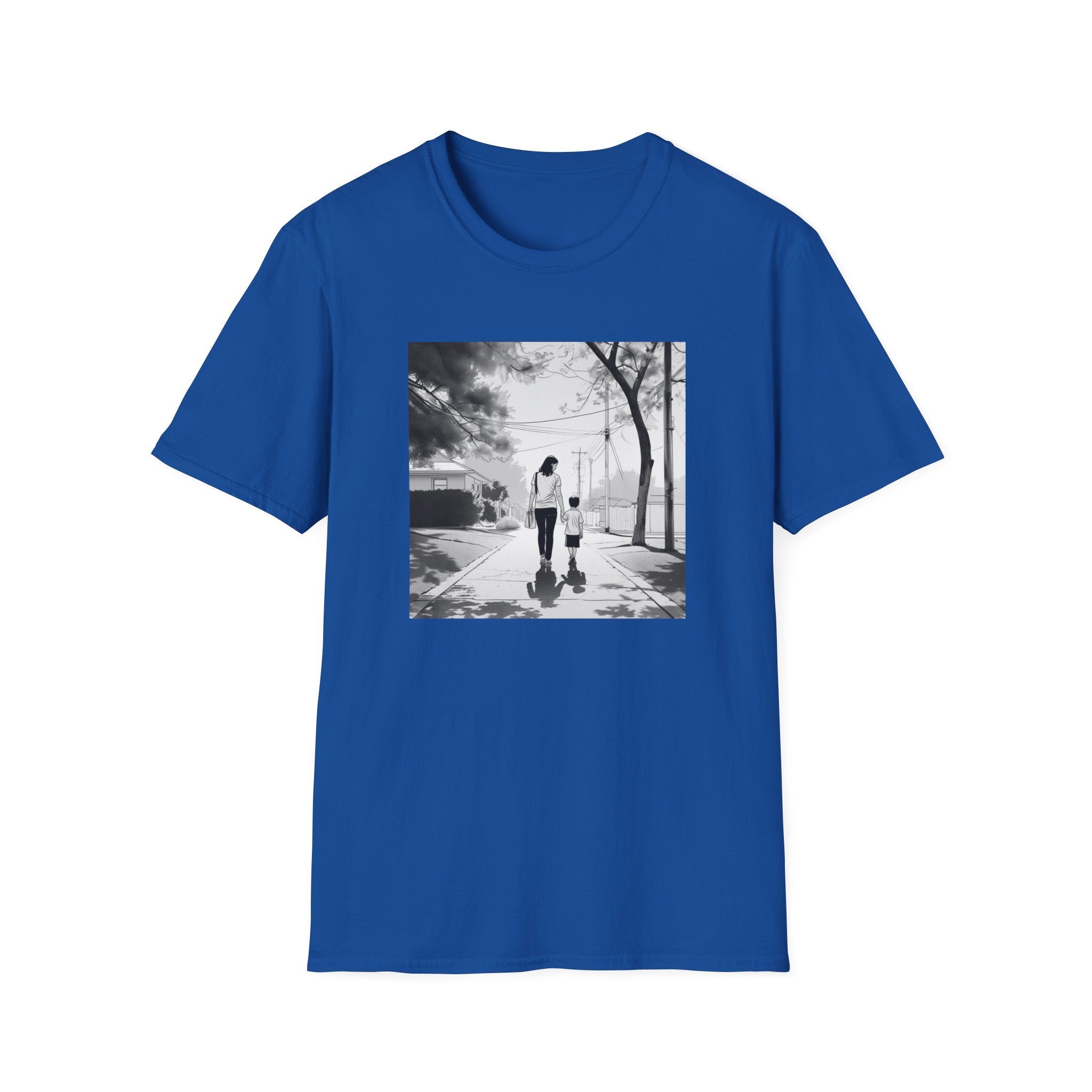 Mum And Child Walk Home