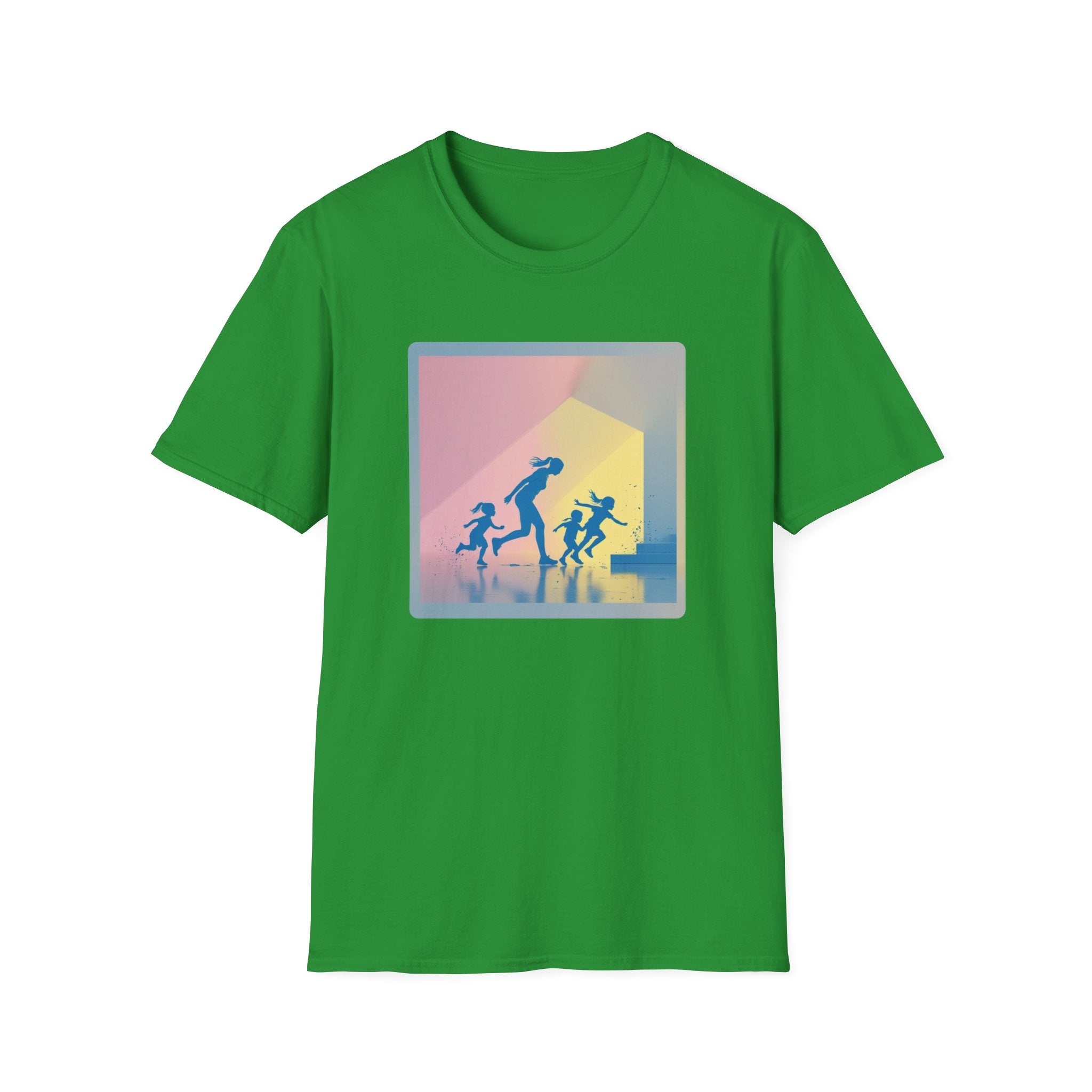 Silhouette Of Mum Chasing Kids