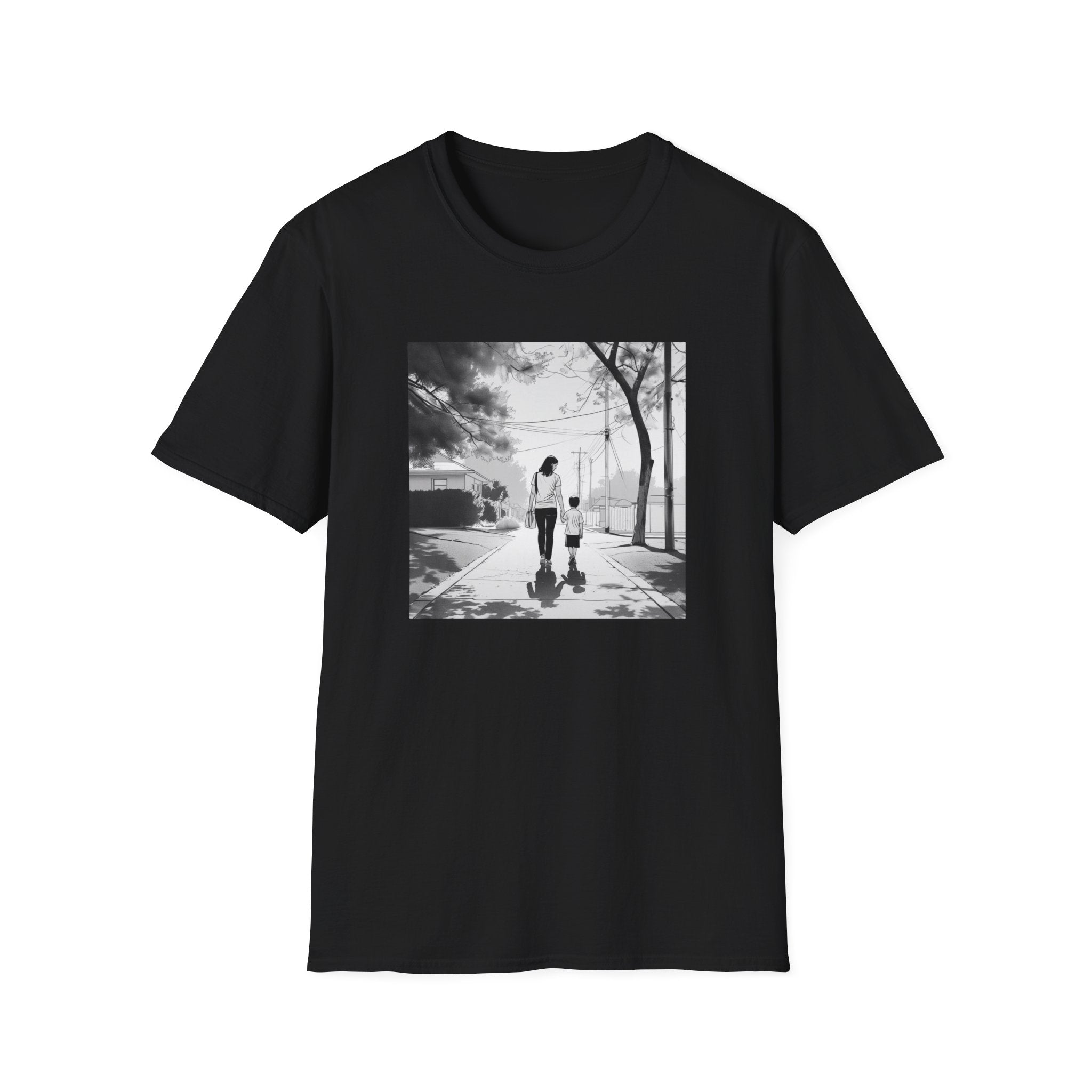 Mum And Child Walk Home