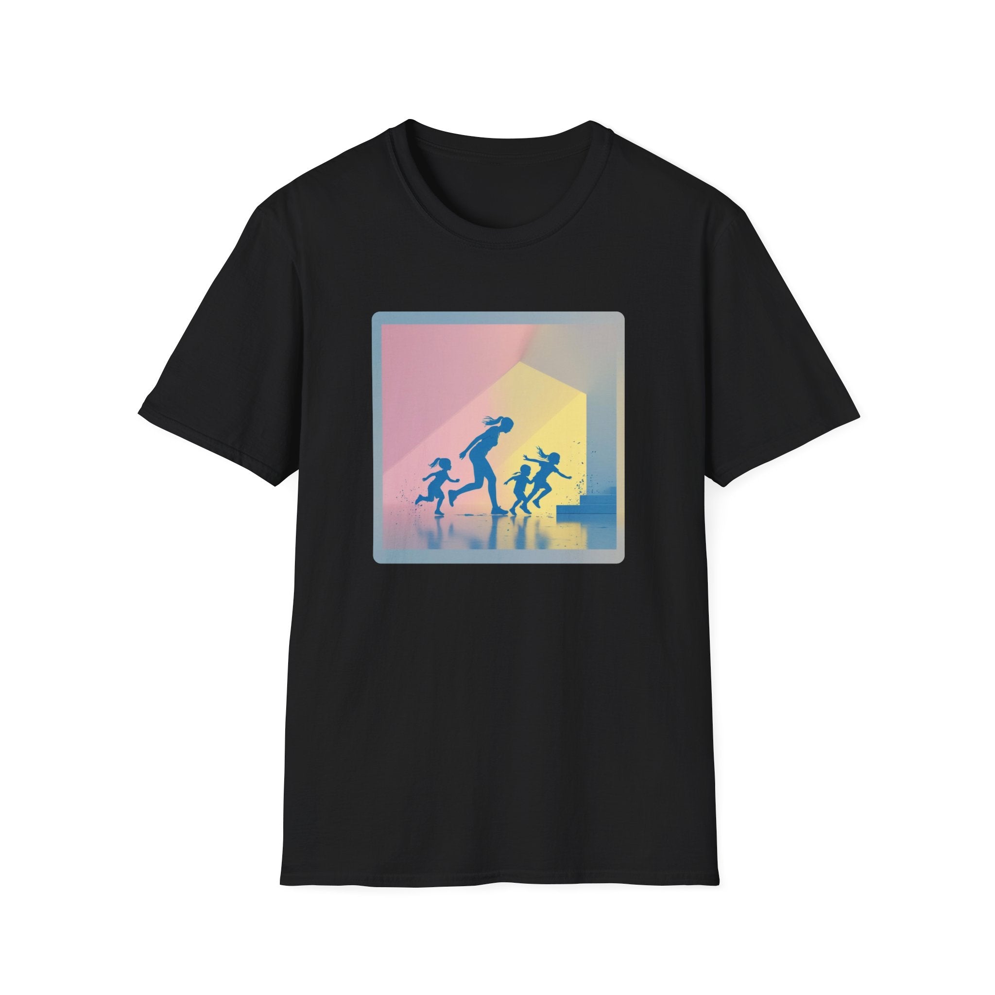 Silhouette Of Mum Chasing Kids