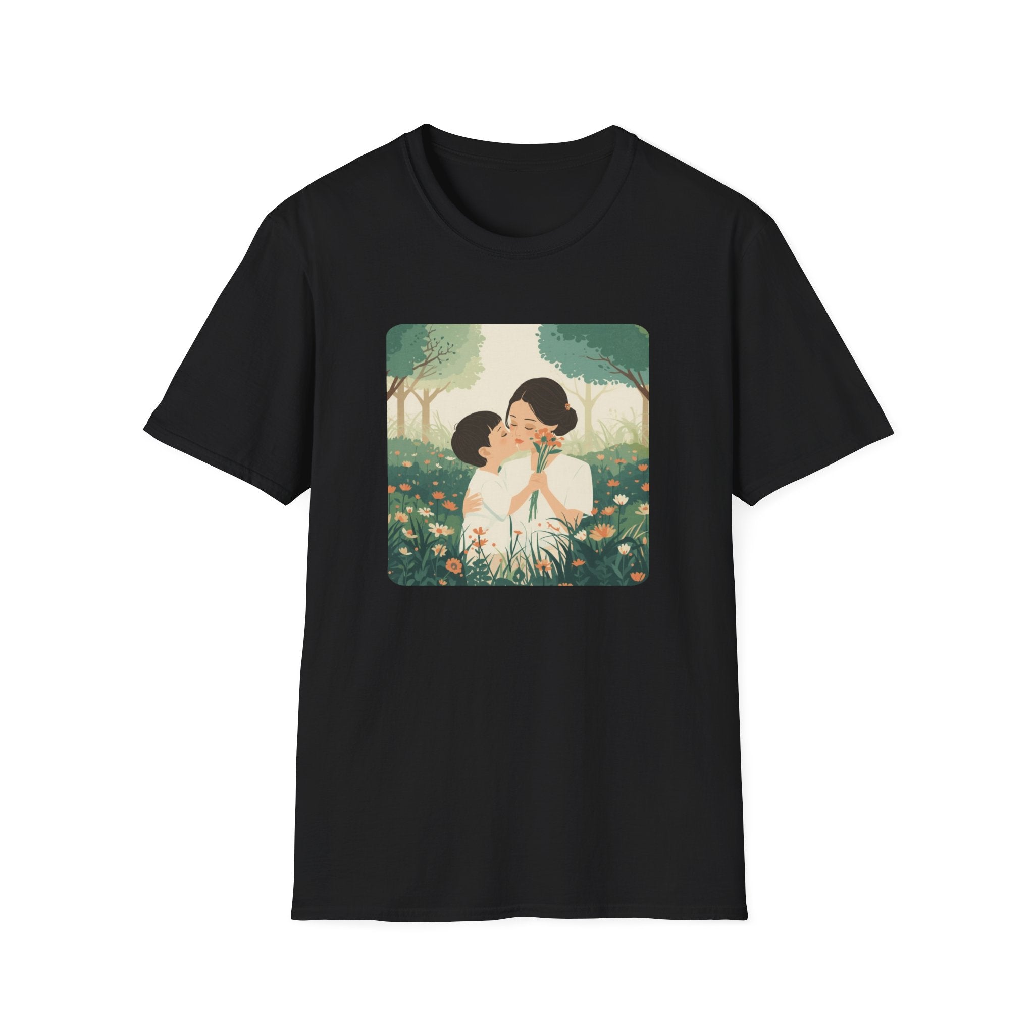 Mum And Child With Flowers